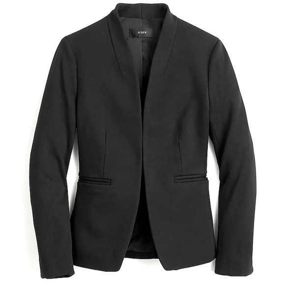 J. Crew Jackets & Blazers - J. Crew Wool Going Out Blazer Bi-Stretch Black Size 0 Petite